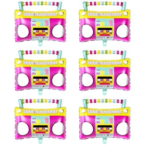 WANGCL 6 Stück 55,9 cm aufblasbare Boombox für 80er 90er Jahre Party Dekor Kette Link Ballons für Hip Hop Geburtstage Hochzeiten Party Supplies WANGCL 6 Stück 55,9 cm aufblasbare Boombox für 80er 90er Jahre Party Dekor Kette Link Ballons für Hip Hop Geburtstage Hochzeiten Party Supplies von WANGCL
