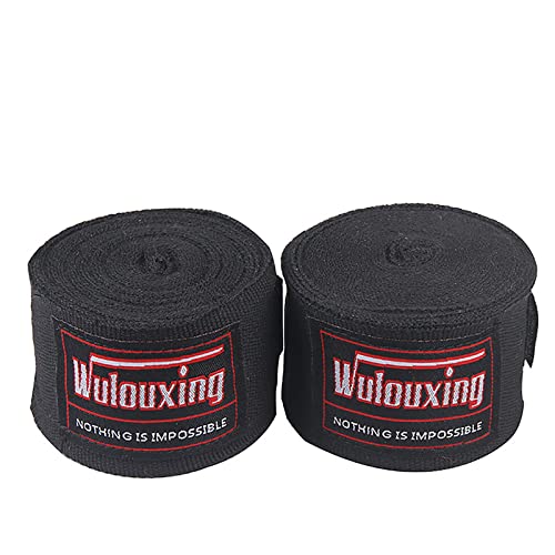 WANGCL Boxbandagen, Kampfkunst, Handgelenkbandagen, Faustbandagen, MMA, Unterboxhandschuhe, Schutzausrüstung, verhindert Verletzungen, 5 m, Schwarz von WANGCL