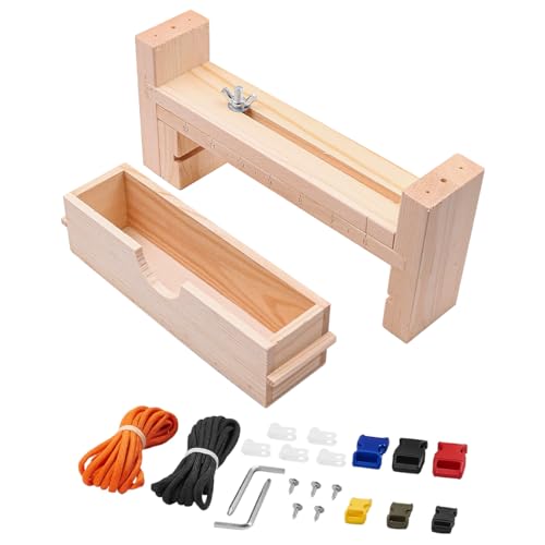 WANGCL Paracord-Armband aus Holz, zum Basteln, Werkzeug zum Flechten von Fallschirmschnur, Weben, mit Schnallen, 24 cm von WANGCL