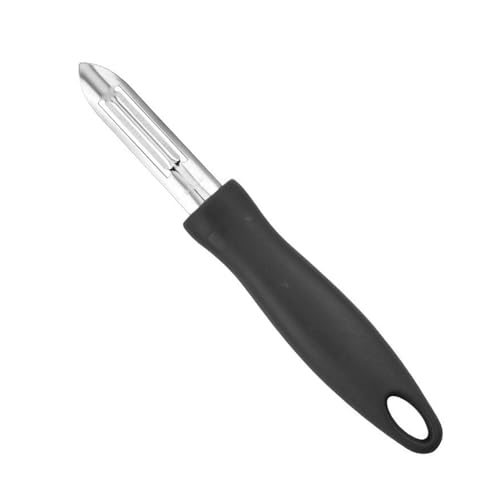Sparschäler, Sparschäler, Kartoffelschäler, Gemüseschäler, Gurkenschäler, Karottenschäler, Kunststoff Schwarz Sparschäler 19.3 cm, Edelstahl Teilmattiert Sparschäler, für Gemüse, Karotten, Obst von WANGENPING