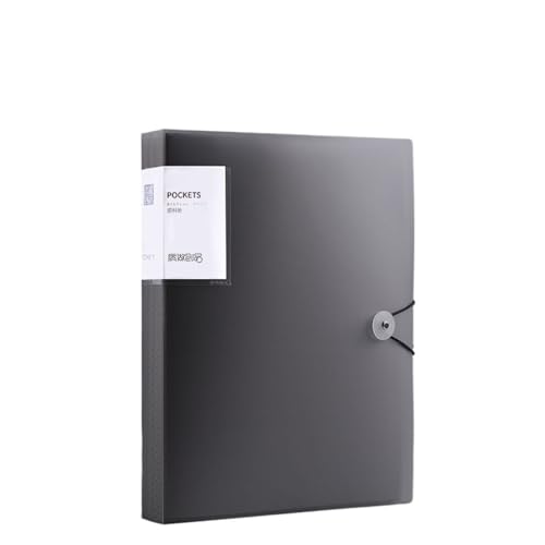 WANGHAI-666 Dokumentenmappe A4 Farbe Transparent Ordner Dokument Große Kapazität Staubdicht Wasserdicht Datei Organizer Score Test PaperHolder Student Datei Datei Aktenordner(Schwarz) von WANGHAI-666
