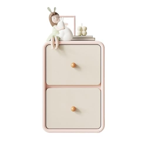 WANGHAI-666 Kommode Beige Holz Nachttisch Klein Ultra Schmal Seite Clip Organizer Aufbewahrungsschrank Rosa(XS) von WANGHAI-666