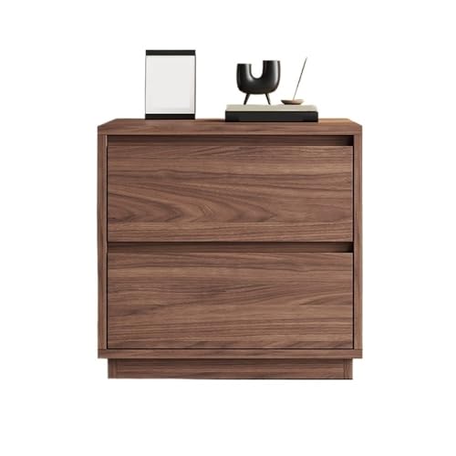 WANGHAI-666 Kommode Einfacher Nachttisch aus Holz for Zuhause, Schlafzimmer, Schrank mit Doppelschubladen, Farbe Braun(Klein) von WANGHAI-666