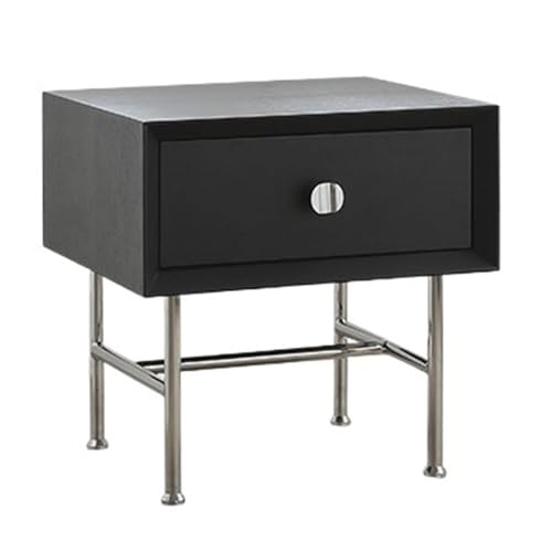 WANGHAI-666 Kommode Moderner minimalistischer Nachttisch aus Holz for das Schlafzimmer, schwarzer, niedriger Schrank, Beistelltisch WANGHAI-666 Kommode Moderner minimalistischer Nachttisch aus Holz for das Schlafzimmer, schwarzer, niedriger Schrank, Beistelltisch von WANGHAI-666