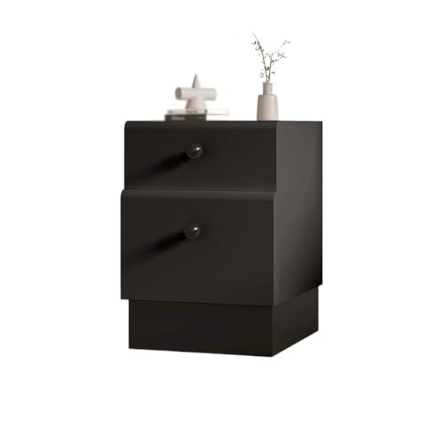 WANGHAI-666 Kommode Nachttisch aus Holz for Zuhause, Schlafzimmer, Gästezimmer, klein, schmale Seite, Mezzanine-Schrank, Schwarz(XS) von WANGHAI-666