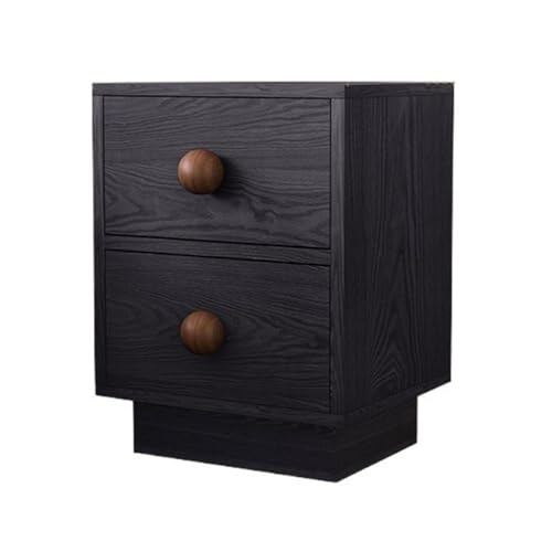 WANGHAI-666 Kommode Vintage Nachttisch aus Holz mit Schublade, Aufbewahrungsschrank for Zuhause, geeignet Schlafzimmer(Schwarz) von WANGHAI-666