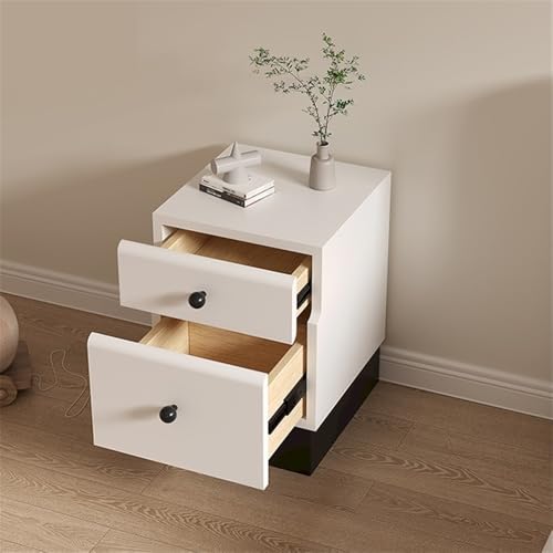 WANGHAI-666 Kommode Weiß Schwarz Home Schlafzimmer Gästezimmer Kleiner Nachttisch aus Holz Schmaler Mezzanine-Schrank(Mittel) von WANGHAI-666