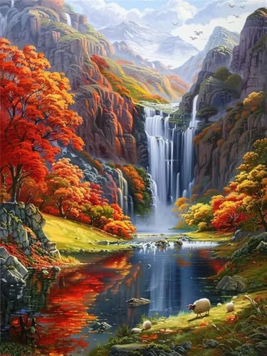Diamond Painting Herbstlandschaft 5D Diamond Painting Erwachsene Groß 60x80cm, DIY Diamant Painting Bilder Wasserfall Bastelset Erwachsene, Dimond Painting Set für Home Wand Dekoration -YZ832 Diamond Painting Herbstlandschaft 5D Diamond Painting Erwachsene Groß 60x80cm, DIY Diamant Painting Bilder Wasserfall Bastelset Erwachsene, Dimond Painting Set für Home Wand Dekoration -YZ832 von WANGLLPGY