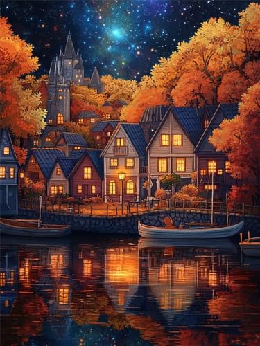 Diamond Painting Landschaft 5D Diamond Painting Erwachsene Groß 60x80cm, DIY Diamant Painting Bilder Haus Boot Bastelset Erwachsene, Dimond Painting Set für Home Wand Dekoration Geschenk -YZ1008 Diamond Painting Landschaft 5D Diamond Painting Erwachsene Groß 60x80cm, DIY Diamant Painting Bilder Haus Boot Bastelset Erwachsene, Dimond Painting Set für Home Wand Dekoration Geschenk -YZ1008 von WANGLLPGY