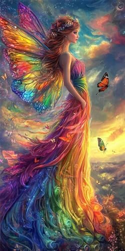 WANGLLPGY Diamond Painting Fee Schmetterling, 5D Diamond Painting Groß xxl 40x70cm, DIY Diamond Painting Set für Erwachsene, Diamant Painting Bilder Kinder für Wohnzimmer Dekoration -YZ829 WANGLLPGY Diamond Painting Fee Schmetterling, 5D Diamond Painting Groß xxl 40x70cm, DIY Diamond Painting Set für Erwachsene, Diamant Painting Bilder Kinder für Wohnzimmer Dekoration -YZ829 von WANGLLPGY