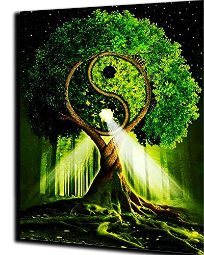 Malen nach Zahlen für Erwachsene Kinder DIY Ölgemälde Geschenk-Kits vorgedruckte Leinwand handgemalte digitale Malerei Kunst Home Decoration Chinesische Metaphysik Yin und Yang-Baum -mit Rahmen Malen nach Zahlen für Erwachsene Kinder DIY Ölgemälde Geschenk-Kits vorgedruckte Leinwand handgemalte digitale Malerei Kunst Home Decoration Chinesische Metaphysik Yin und Yang-Baum -mit Rahmen von WANGMAOMAO