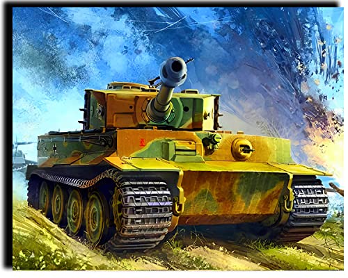 WANGMAOMAO Malen nach Zahlen für Erwachsene Kinder Panzer aus dem Zweiten Weltkrieg 16x20 Zoll Leinen Segeltuch DIY ölgemälde Handgemalte Geschenke Spielzeug Wand kunst Hauptdekoration -mit Rahmen WANGMAOMAO Malen nach Zahlen für Erwachsene Kinder Panzer aus dem Zweiten Weltkrieg 16x20 Zoll Leinen Segeltuch DIY ölgemälde Handgemalte Geschenke Spielzeug Wand kunst Hauptdekoration -mit Rahmen von WANGMAOMAO