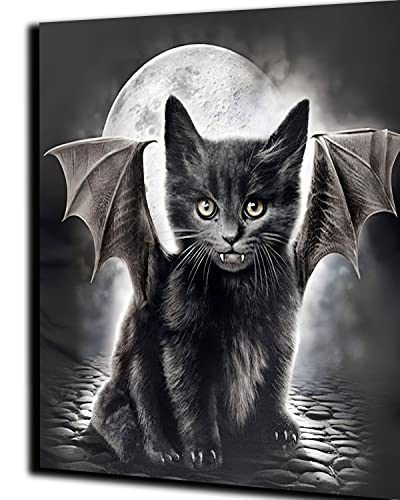 WANGMAOMAO Malen nach Zahlen Kits mit Pinseln und Acrylpigment DIY Leinwandmalerei für Erwachsene Anfänger 16x20 Zoll Fledermaus Katze -mit Rahmen WANGMAOMAO Malen nach Zahlen Kits mit Pinseln und Acrylpigment DIY Leinwandmalerei für Erwachsene Anfänger 16x20 Zoll Fledermaus Katze -mit Rahmen von WANGMAOMAO