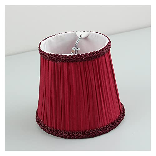 WANGMUMU Weinrote Stoff-Lampenschirme, dekorativer Lampenschirm, Clip-on Going (Body Color : 12 Pieces) von WANGMUMU