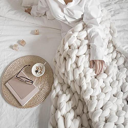 WANGPP Grob Gestrickte Kuscheldecke,Handgemachte Chunky Knit Decke,Weiche Strickdecken Dickes Garn Geflochtene Decke Für Couch,Handgewebte Decke Für Sofa Home Decorate (Color : D, Size : 100x200cm) von WANGPP