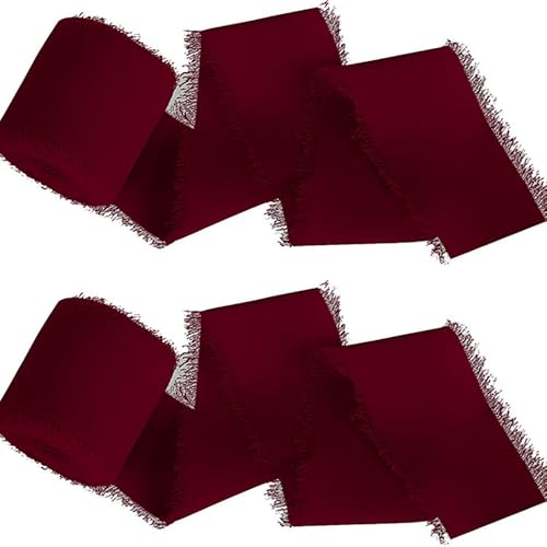 Chiffonband, 2 Packungen Rouge, Weinrot, für Hochzeitseinladungen, Brautsträuße, Verpackungen, Bastelarbeiten Chiffonband, 2 Packungen Rouge, Weinrot, für Hochzeitseinladungen, Brautsträuße, Verpackungen, Bastelarbeiten von WANGSONGSONGZHY
