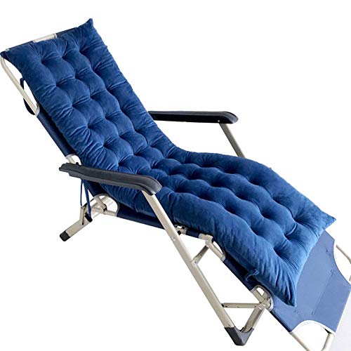 WANGTIAN Ersatz-Kissenpolster für Sonnenliegen, Schaukelstuhlkissen für Loungesessel, Kristall-Samtstoff, Dekoration für drinnen und draußen, Terrasse, Hochsitz [Mehrfarbig/Mehrere Größen],Blau,125 von WANGTIAN