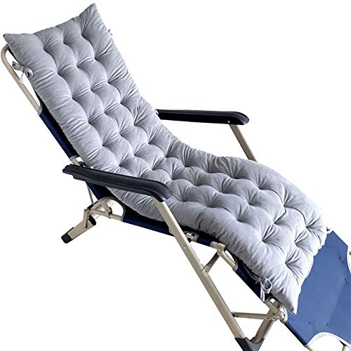 WANGTIAN Ersatz-Kissenpolster für Sonnenliegen, Schaukelstuhlkissen für Loungesessel, Kristall-Samtstoff, Dekoration für drinnen und draußen, Terrasse, Hochsitz [Mehrfarbig/Mehrere Größen],Grau,125 von WANGTIAN