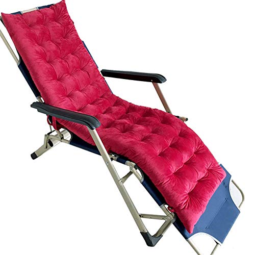 WANGTIAN Ersatz-Kissenpolster für Sonnenliegen, Schaukelstuhlkissen für Loungesessel, Kristall-Samtstoff, Dekoration für drinnen und draußen, Terrasse, Hochsitz [Mehrfarbig/Mehrere Größen],Rot,155 * von WANGTIAN