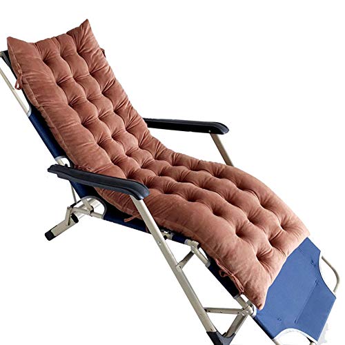 WANGTIAN Ersatz-Kissenpolster für Sonnenliegen, Schaukelstuhlkissen für Loungesessel, Kristall-Samtstoff, Dekoration für drinnen und draußen, Terrasse, Hochsitz [Mehrfarbig/Mehrere Größen],Braun,125 von WANGTIAN