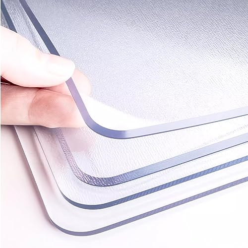 WANGTIAN Transparente, mattierte PVC-Kunststoff-Schutzfolie für den Schreibtisch, 1,2 mm transparente, mattierte Schutzfolie für den Schreibtisch, geeignet für Büros, Frisiertische, Nachttische, Comp von WANGTIAN