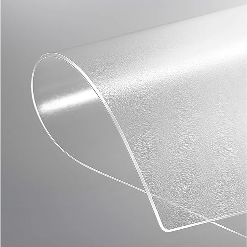 WANGTIAN Transparente, mattierte Tischdecken-Schutzfolie aus PVC, 5.0 geruchlose, antibakterielle, kristallklare, mattierte Tischmatte, geeignet für Couchtische, Esstische (160 x 210 cm) von WANGTIAN