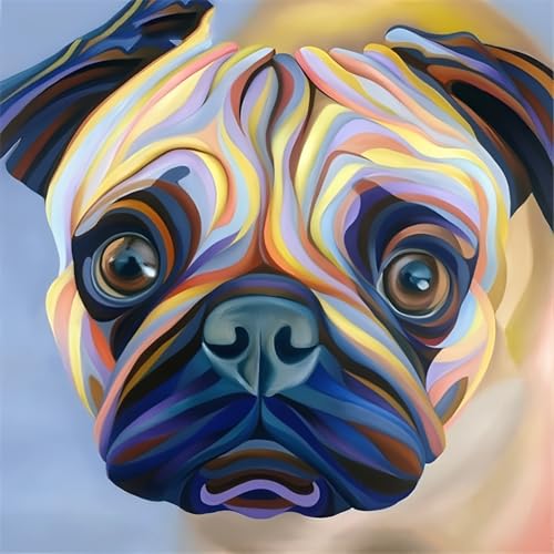 Malen Nach Zahlen,DIY Handgemalt Ölgemälde,3 Pinseln und Vorgedruckt Leinwand,Diy Ölgemälde Geschenk Home Deko,40x40cm,Farbe Tier Hund,,Mit Rahmen Malen Nach Zahlen,DIY Handgemalt Ölgemälde,3 Pinseln und Vorgedruckt Leinwand,Diy Ölgemälde Geschenk Home Deko,40x40cm,Farbe Tier Hund,,Mit Rahmen von WANGXIAO