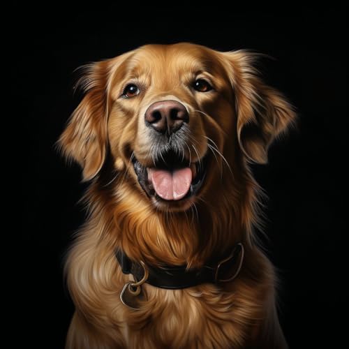 Malen Nach Zahlen Erwachsene 40x40cm,mit Pinsels und Acrylfarbe kit,DIY Handgemalt Ölgemälde für Geschenke und Wandbilder Wohnzimmer,golden retriever tier hund porträt,,Mit Rahmen Malen Nach Zahlen Erwachsene 40x40cm,mit Pinsels und Acrylfarbe kit,DIY Handgemalt Ölgemälde für Geschenke und Wandbilder Wohnzimmer,golden retriever tier hund porträt,,Mit Rahmen von WANGXIAO