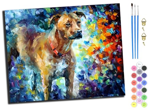 Malen nach Zahlen Erwachsene,DIY Bastelset Handgemalt Ölgemälde Geschen Kit Mit 3,Pinseln und Acrylfarbe knitterfreie leinwand Kit,40x50 cm,Farbe Deutsche Dogge Haustier Hund Tier,ohne Rahmen Malen nach Zahlen Erwachsene,DIY Bastelset Handgemalt Ölgemälde Geschen Kit Mit 3,Pinseln und Acrylfarbe knitterfreie leinwand Kit,40x50 cm,Farbe Deutsche Dogge Haustier Hund Tier,ohne Rahmen von WANGXIAO