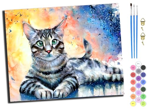 Malen nach Zahlen Erwachsene,DIY Handgemalt Ölgemälde Kit,40x50 cm,Paint by Numbers Adult Mit 3,Pinseln und Acrylfarbe leinwand ,Aquarell Amerikanische Kurzhaarkatze Haustier Katze Tier,ohne Rahmen Malen nach Zahlen Erwachsene,DIY Handgemalt Ölgemälde Kit,40x50 cm,Paint by Numbers Adult Mit 3,Pinseln und Acrylfarbe leinwand ,Aquarell Amerikanische Kurzhaarkatze Haustier Katze Tier,ohne Rahmen von WANGXIAO
