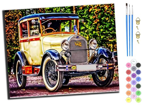WANGXIAO DIY Ölgemälde Malen nach Zahlen Erwachsene,40x50cm Handgemalte Geschenke Zahlenmalerei ab 5 Öl Wandkunst Haus Dekoration malen,Retro-Oldtimer-Landschaft,ohne Rahmen WANGXIAO DIY Ölgemälde Malen nach Zahlen Erwachsene,40x50cm Handgemalte Geschenke Zahlenmalerei ab 5 Öl Wandkunst Haus Dekoration malen,Retro-Oldtimer-Landschaft,ohne Rahmen von WANGXIAO
