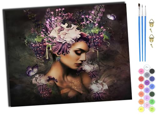 WANGXIAO Malen Nach Zahlen Erwachsene,DIY Handgemalt Ölgemälde,mit Pinseln Malerei Kits Erwachsene Kunsthandwerk für Zuhause 40x50 cm,Abstraktes Mädchen und Blumen,ohne Rahmen WANGXIAO Malen Nach Zahlen Erwachsene,DIY Handgemalt Ölgemälde,mit Pinseln Malerei Kits Erwachsene Kunsthandwerk für Zuhause 40x50 cm,Abstraktes Mädchen und Blumen,ohne Rahmen von WANGXIAO