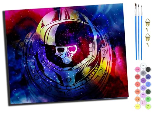 WANGXIAO Malen Nach Zahlen Erwachsene,DIY Handgemalt Ölgemälde Kit,inklusive Pinsel und Acrylfarben,40x50 cm,Bunter Astronautenschädel,ohne Rahmen WANGXIAO Malen Nach Zahlen Erwachsene,DIY Handgemalt Ölgemälde Kit,inklusive Pinsel und Acrylfarben,40x50 cm,Bunter Astronautenschädel,ohne Rahmen von WANGXIAO