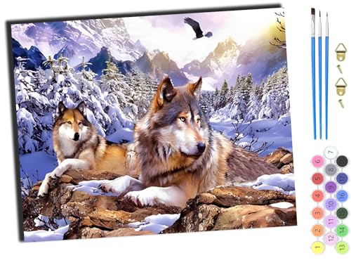 WANGXIAO Malen Nach Zahlen Erwachsene,DIY Handgemalt Ölgemälde Kit,inklusive Pinsel und Acrylfarben,40x50 cm,Einsames Tier Wolf,ohne Rahmen WANGXIAO Malen Nach Zahlen Erwachsene,DIY Handgemalt Ölgemälde Kit,inklusive Pinsel und Acrylfarben,40x50 cm,Einsames Tier Wolf,ohne Rahmen von WANGXIAO