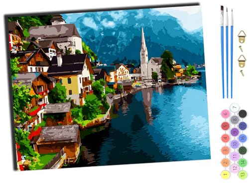 WANGXIAO Malen Nach Zahlen Erwachsene,DIY Ölgemälde Leinwand Kit mit Pinseln und Acrylfarbe für Home Haus Deko,50x40cm,Küstenstädte,mit Rahmen WANGXIAO Malen Nach Zahlen Erwachsene,DIY Ölgemälde Leinwand Kit mit Pinseln und Acrylfarbe für Home Haus Deko,50x40cm,Küstenstädte,mit Rahmen von WANGXIAO