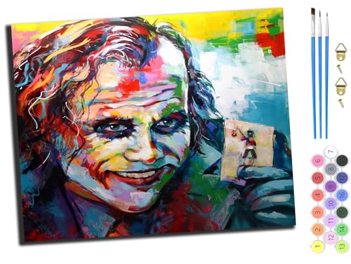 WANGXIAO Malen Nach Zahlen Erwachsene,Paint by Numbers,DIY Handgemalt Ölgemälde Mit 3,Pinseln und Acrylfarbe leinwand Kit,40x50 cm,Gruseliger Clown,ohne Rahmen WANGXIAO Malen Nach Zahlen Erwachsene,Paint by Numbers,DIY Handgemalt Ölgemälde Mit 3,Pinseln und Acrylfarbe leinwand Kit,40x50 cm,Gruseliger Clown,ohne Rahmen von WANGXIAO