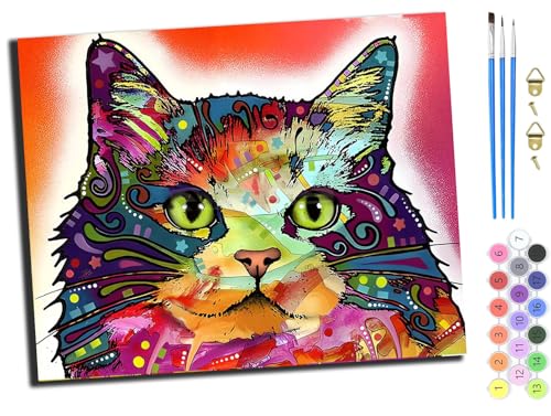 WANGXIAO Malen Nach Zahlen Erwachsene 40x50cm,mit Pinsels und Acrylfarbe kit,DIY Handgemalt Ölgemälde für Geschenke und Wandbilder Wohnzimmer,Farbe Tier Katze,ohne Rahmen WANGXIAO Malen Nach Zahlen Erwachsene 40x50cm,mit Pinsels und Acrylfarbe kit,DIY Handgemalt Ölgemälde für Geschenke und Wandbilder Wohnzimmer,Farbe Tier Katze,ohne Rahmen von WANGXIAO