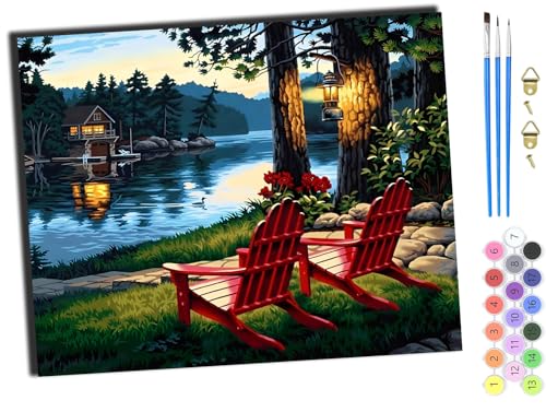 WANGXIAO Malen Nach Zahlen Erwachsene 40x50cm,mit Pinsels und Acrylfarbe kit,DIY Handgemalt Ölgemälde für Geschenke und Wandbilder Wohnzimmer,Waldcamping,mit Rahmen WANGXIAO Malen Nach Zahlen Erwachsene 40x50cm,mit Pinsels und Acrylfarbe kit,DIY Handgemalt Ölgemälde für Geschenke und Wandbilder Wohnzimmer,Waldcamping,mit Rahmen von WANGXIAO