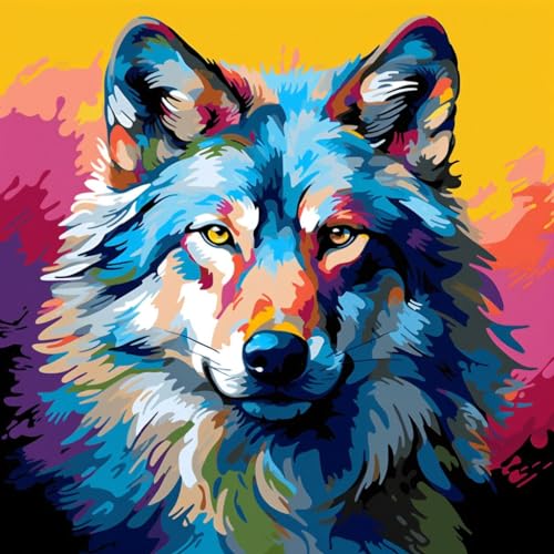 WANGXIAO Malen nach Zahlen Erwachsene,40x40cm,Be creative Heimdekoration Anfänger Mit Pinsel und Acrylfarben ölgemälde für Home Decor,dschungel pastoral tier wolf,,Mit Rahmen WANGXIAO Malen nach Zahlen Erwachsene,40x40cm,Be creative Heimdekoration Anfänger Mit Pinsel und Acrylfarben ölgemälde für Home Decor,dschungel pastoral tier wolf,,Mit Rahmen von WANGXIAO