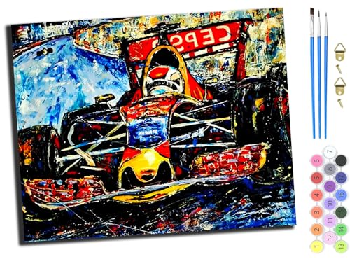 WANGXIAO Malen nach Zahlen Erwachsene,40x50cm,Be creative Heimdekoration Anfänger Mit Pinsel und Acrylfarben ölgemälde für Home Decor,Abstrakte Rennstrecke Formel Rennwagen,ohne Rahmen WANGXIAO Malen nach Zahlen Erwachsene,40x50cm,Be creative Heimdekoration Anfänger Mit Pinsel und Acrylfarben ölgemälde für Home Decor,Abstrakte Rennstrecke Formel Rennwagen,ohne Rahmen von WANGXIAO