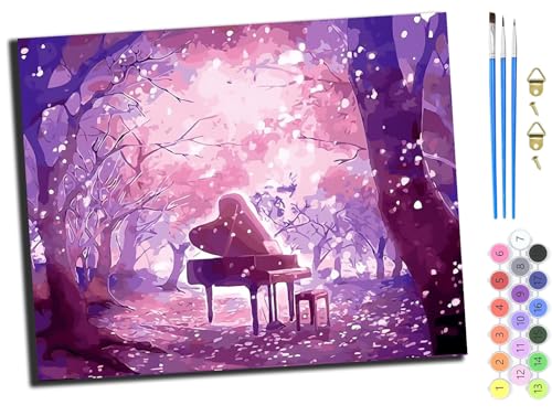WANGXIAO Malen nach Zahlen Erwachsene,40x50cm,Be creative Heimdekoration Anfänger Mit Pinsel und Acrylfarben ölgemälde für Home Decor,Anime Sakura Klavier,mit Rahmen WANGXIAO Malen nach Zahlen Erwachsene,40x50cm,Be creative Heimdekoration Anfänger Mit Pinsel und Acrylfarben ölgemälde für Home Decor,Anime Sakura Klavier,mit Rahmen von WANGXIAO