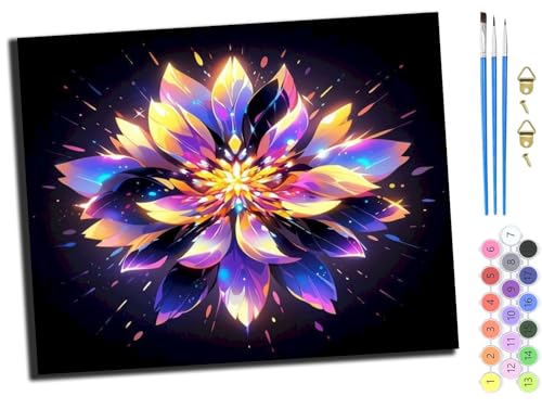 WANGXIAO Malen nach Zahlen Erwachsene,40x50cm,Be creative Heimdekoration Anfänger Mit Pinsel und Acrylfarben ölgemälde für Home Decor,Fantasie leuchtende Blumen,ohne Rahmen WANGXIAO Malen nach Zahlen Erwachsene,40x50cm,Be creative Heimdekoration Anfänger Mit Pinsel und Acrylfarben ölgemälde für Home Decor,Fantasie leuchtende Blumen,ohne Rahmen von WANGXIAO