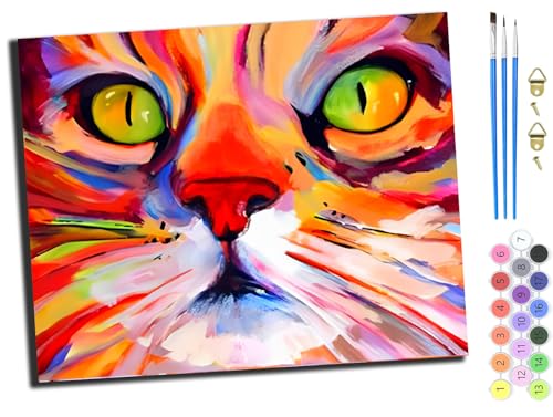 WANGXIAO Malen nach Zahlen Erwachsene,40x50cm,Be creative Heimdekoration Anfänger Mit Pinsel und Acrylfarben ölgemälde für Home Decor,Farbige Engelskatze,ohne Rahmen WANGXIAO Malen nach Zahlen Erwachsene,40x50cm,Be creative Heimdekoration Anfänger Mit Pinsel und Acrylfarben ölgemälde für Home Decor,Farbige Engelskatze,ohne Rahmen von WANGXIAO