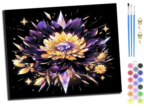 WANGXIAO Malen nach Zahlen Erwachsene,DIY Bastelset Handgemalt Ölgemälde Geschen Kit Mit 3,Pinseln und Acrylfarbe knitterfreie leinwand Kit,40x50 cm,Fantasie leuchtende Blumen,ohne Rahmen WANGXIAO Malen nach Zahlen Erwachsene,DIY Bastelset Handgemalt Ölgemälde Geschen Kit Mit 3,Pinseln und Acrylfarbe knitterfreie leinwand Kit,40x50 cm,Fantasie leuchtende Blumen,ohne Rahmen von WANGXIAO