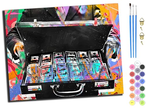 WANGXIAO Malen nach Zahlen Erwachsene,DIY Bastelset Handgemalt Ölgemälde Kit Mit 3,Pinseln und Acrylfarbe leinwand Kit,Geschenkideen,40x50 cm,Abstraktes Geldgekritzel,ohne Rahmen WANGXIAO Malen nach Zahlen Erwachsene,DIY Bastelset Handgemalt Ölgemälde Kit Mit 3,Pinseln und Acrylfarbe leinwand Kit,Geschenkideen,40x50 cm,Abstraktes Geldgekritzel,ohne Rahmen von WANGXIAO