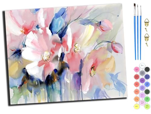 WANGXIAO Malen nach Zahlen Erwachsene,DIY Handgemalt Ölgemälde Kit,40x50 cm,Paint by Numbers Adult Mit 3,Pinseln und Acrylfarbe leinwand Kit,Farbvasenillustration,ohne Rahmen WANGXIAO Malen nach Zahlen Erwachsene,DIY Handgemalt Ölgemälde Kit,40x50 cm,Paint by Numbers Adult Mit 3,Pinseln und Acrylfarbe leinwand Kit,Farbvasenillustration,ohne Rahmen von WANGXIAO