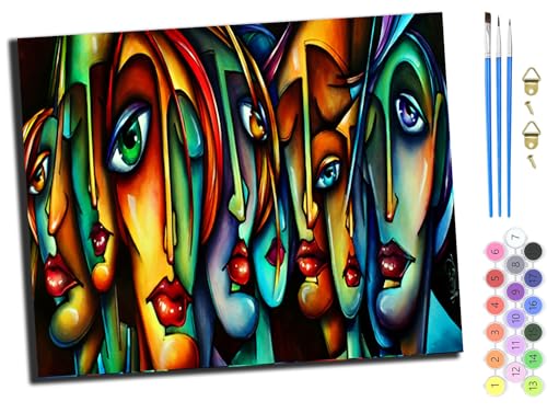 WANGXIAO Malen nach Zahlen Erwachsene,DIY Handgemalt Ölgemälde Kit,Paint by Numbers Adult Mit 3,Pinseln und Acrylfarbe leinwand Kit,40x50 cm,Abstrakte Mode Junge und Mädchen,ohne Rahmen WANGXIAO Malen nach Zahlen Erwachsene,DIY Handgemalt Ölgemälde Kit,Paint by Numbers Adult Mit 3,Pinseln und Acrylfarbe leinwand Kit,40x50 cm,Abstrakte Mode Junge und Mädchen,ohne Rahmen von WANGXIAO