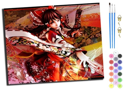 WANGXIAO Malen nach Zahlen Erwachsene,DIY Handgemalt Ölgemälde Kit,Paint by Numbers Adult Mit 3,Pinseln und Acrylfarbe leinwand Kit,40x50 cm,Anime japanische Mädchen Kimono Geisha,mit Rahmen WANGXIAO Malen nach Zahlen Erwachsene,DIY Handgemalt Ölgemälde Kit,Paint by Numbers Adult Mit 3,Pinseln und Acrylfarbe leinwand Kit,40x50 cm,Anime japanische Mädchen Kimono Geisha,mit Rahmen von WANGXIAO