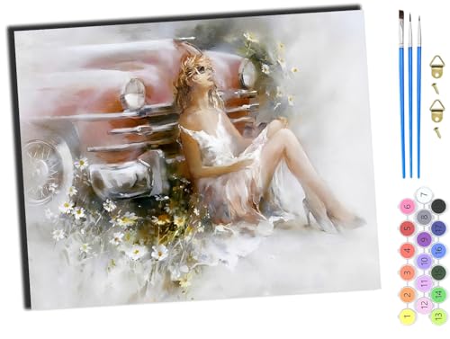 WANGXIAO Malen nach Zahlen Erwachsene,DIY Handgemalt Ölgemälde Kit,Paint by Numbers Adult Mit 3,Pinseln und Acrylfarbe leinwand Kit,40x50 cm,Auto-Schönheit,ohne Rahmen WANGXIAO Malen nach Zahlen Erwachsene,DIY Handgemalt Ölgemälde Kit,Paint by Numbers Adult Mit 3,Pinseln und Acrylfarbe leinwand Kit,40x50 cm,Auto-Schönheit,ohne Rahmen von WANGXIAO