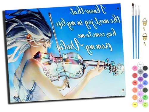 WANGXIAO Malen nach Zahlen Erwachsene,DIY Handgemalt Ölgemälde Kit,Paint by Numbers Adult Mit 3,Pinseln und Acrylfarbe leinwand Kit,40x50 cm,Ich kenne die größte Freude in meinem Leben,ohne Rahmen WANGXIAO Malen nach Zahlen Erwachsene,DIY Handgemalt Ölgemälde Kit,Paint by Numbers Adult Mit 3,Pinseln und Acrylfarbe leinwand Kit,40x50 cm,Ich kenne die größte Freude in meinem Leben,ohne Rahmen von WANGXIAO